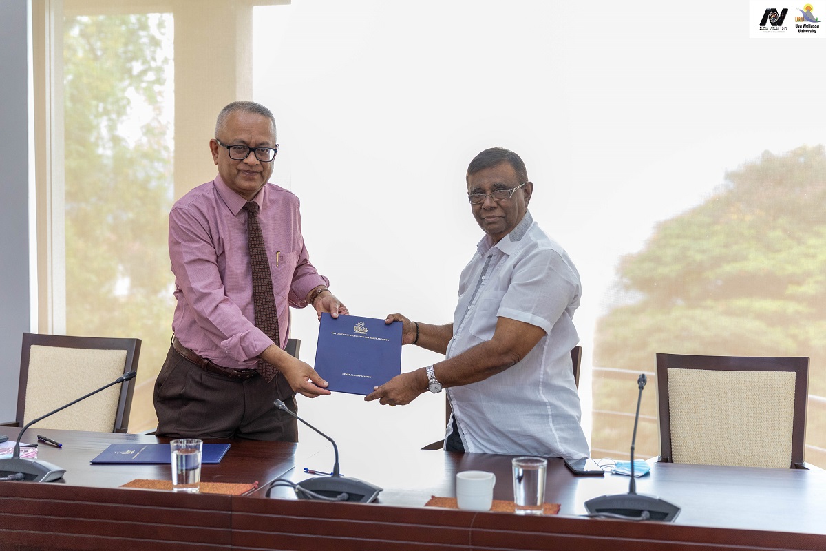 MoU signed between Uva Wellassa University and New Frontiers (Pvt.) Ltd.