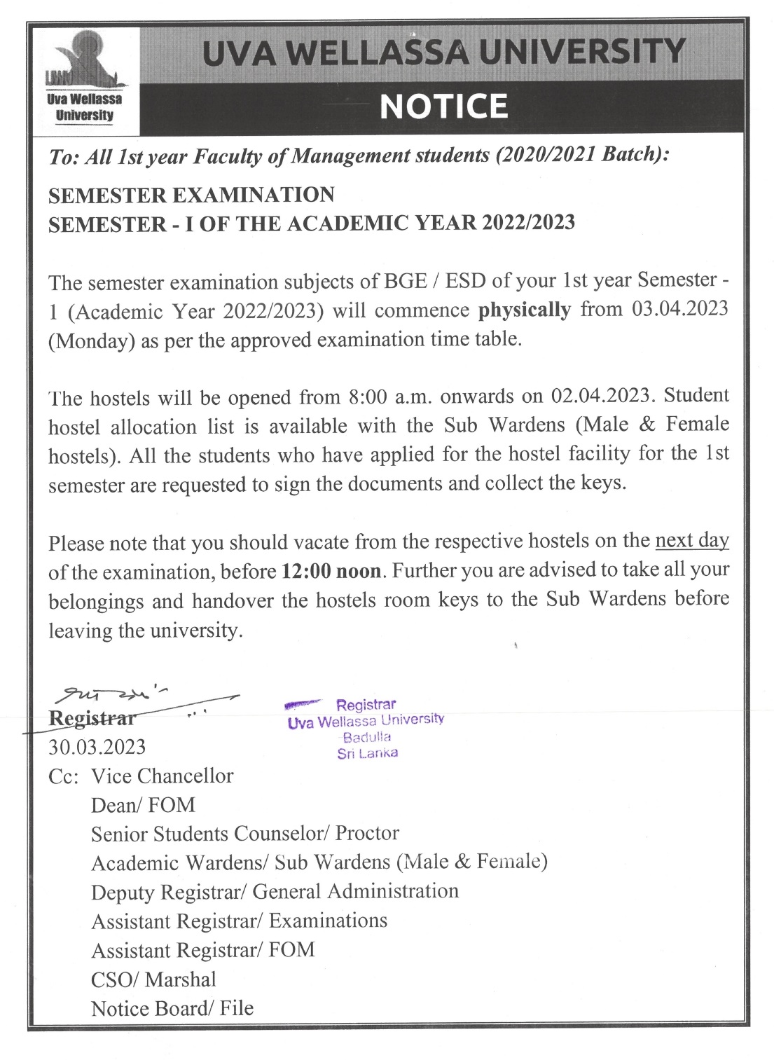 1-1 Semester Examination for FOM 20-21 Batch_page-0001