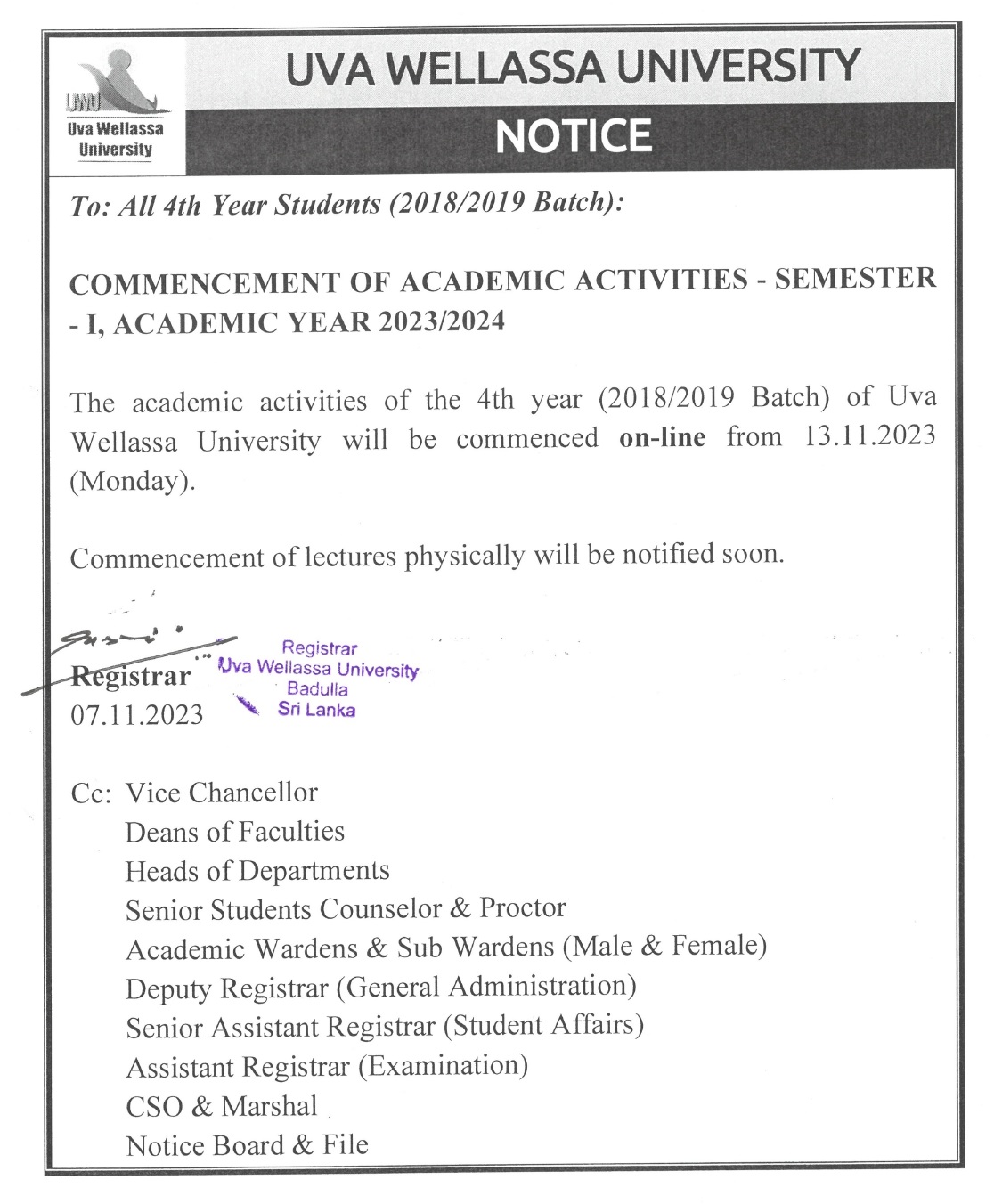 Commencement of Academic Activities - Sem I All 4th years_page-0001