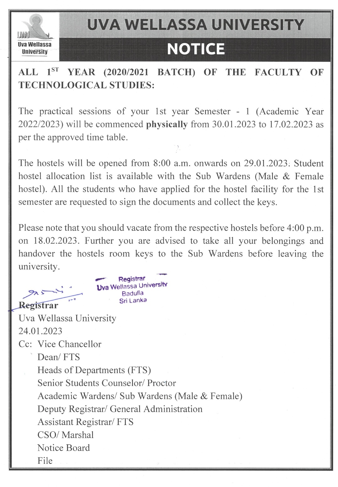 NOTICE for 1st year Technology Students_page-0001