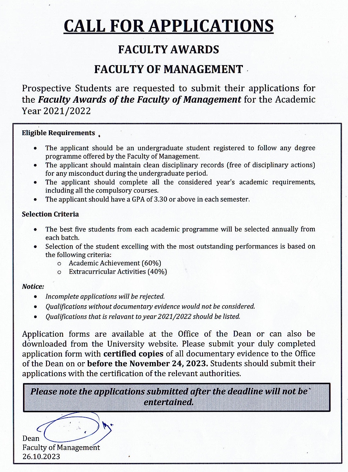 Notice of Call for Applications for Faculty Awards - FOM_page-0001