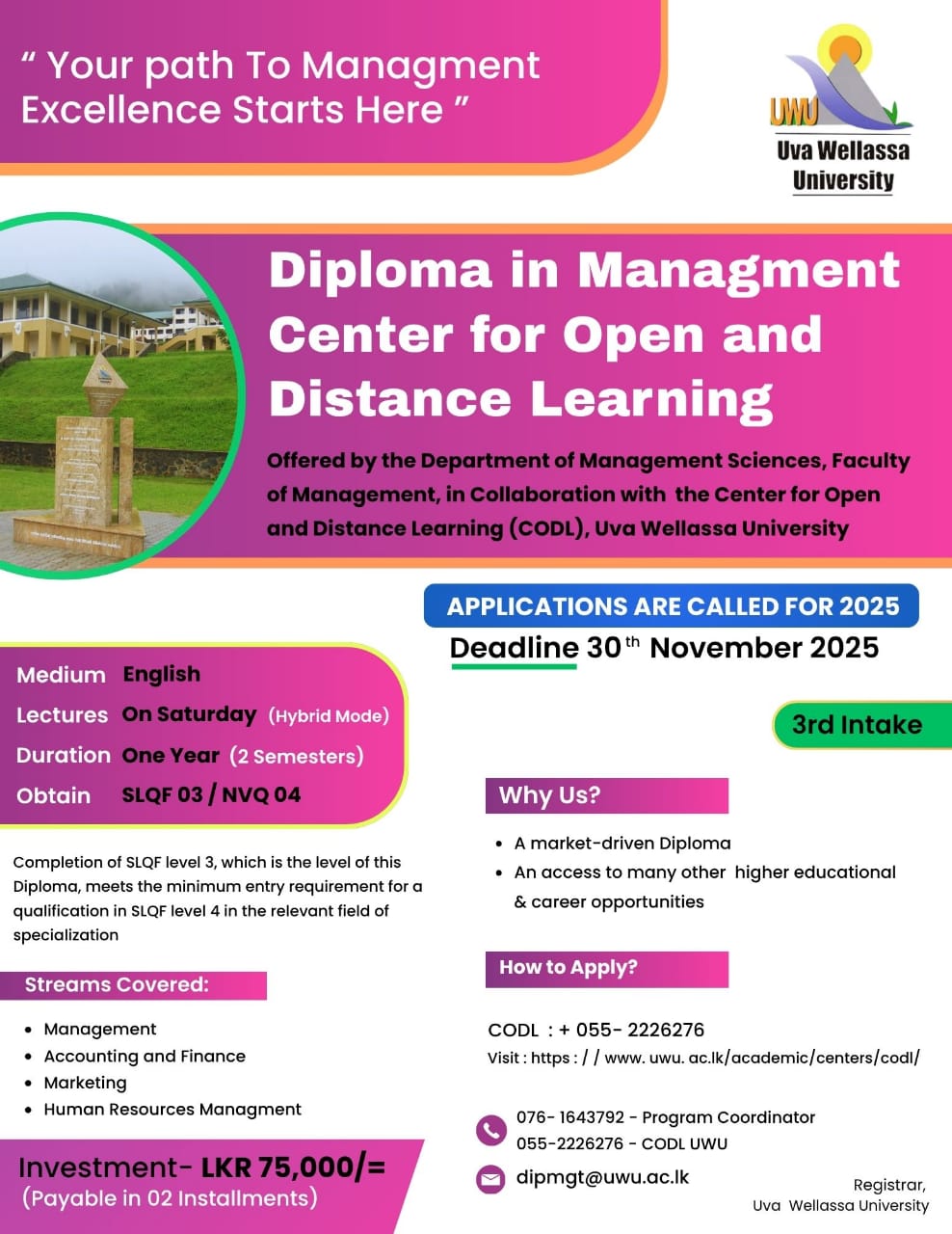 Diploma in Management Final