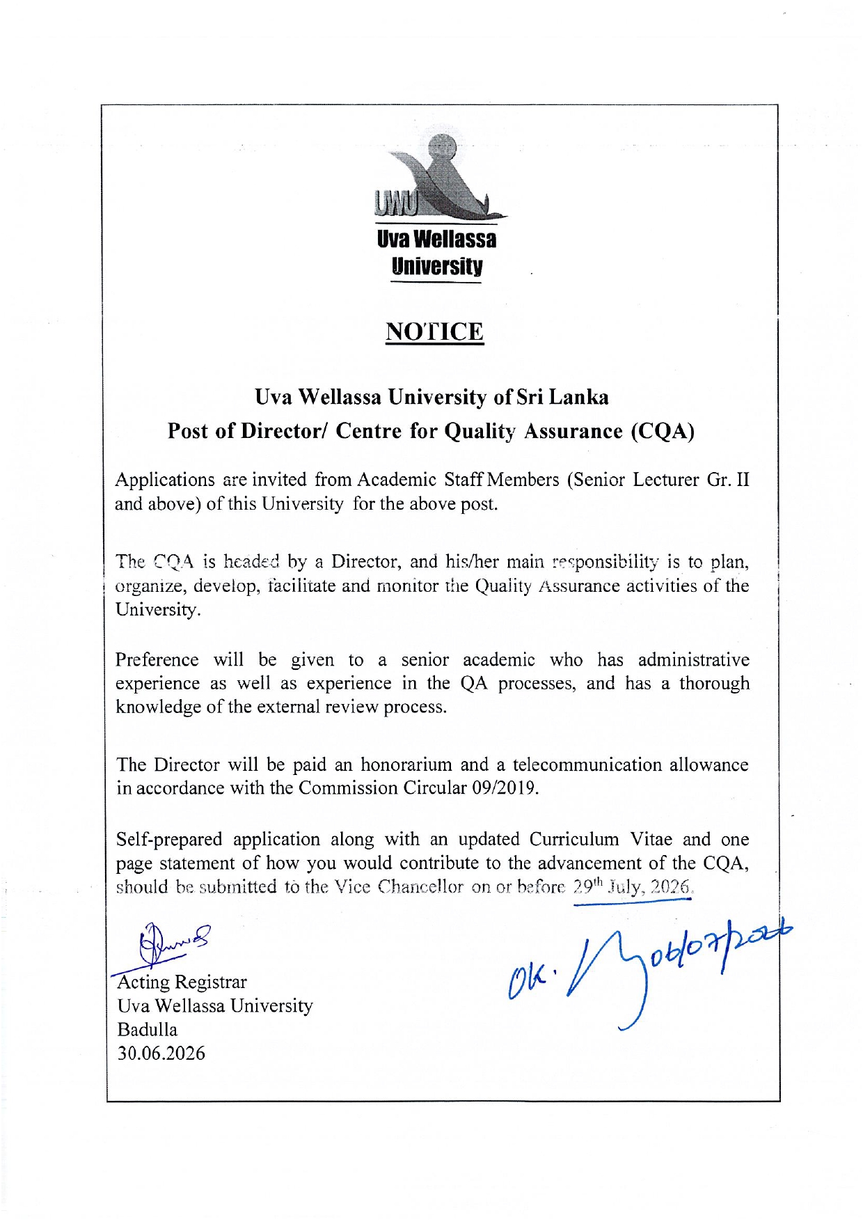 CQA Director