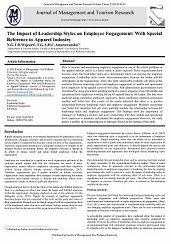 Journal of Management and Tourism Research Volume 2 Issue 2 (201