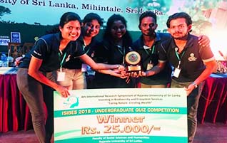 Winners in Undergraduate Quiz competition– RUSL 2018